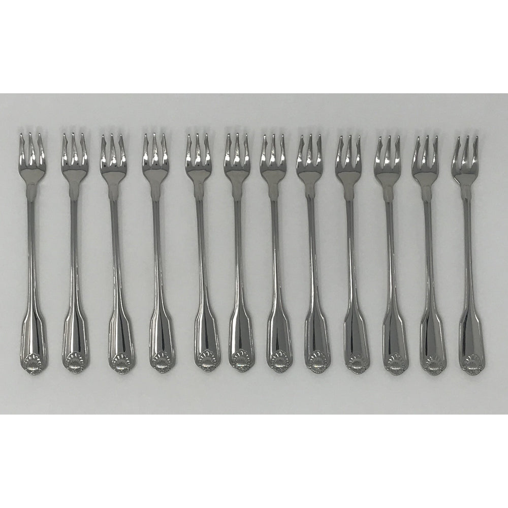 Oneida Classic Shell Set of 12 Seafood Forks | Extra 30% Off Code FF30 | Finest Flatware