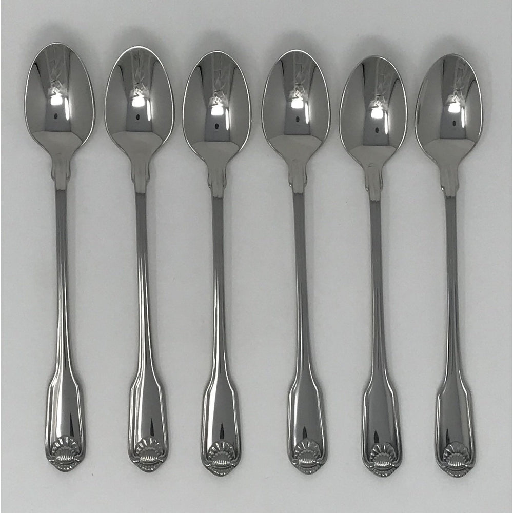 Oneida Classic Shell Set of 6 Iced Tea Spoons | Extra 30% Off Code FF30 | Finest Flatware