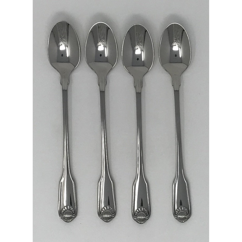 Oneida Classic Shell Set of 4 Iced Tea Spoons | Extra 30% Off Code FF30 | Finest Flatware