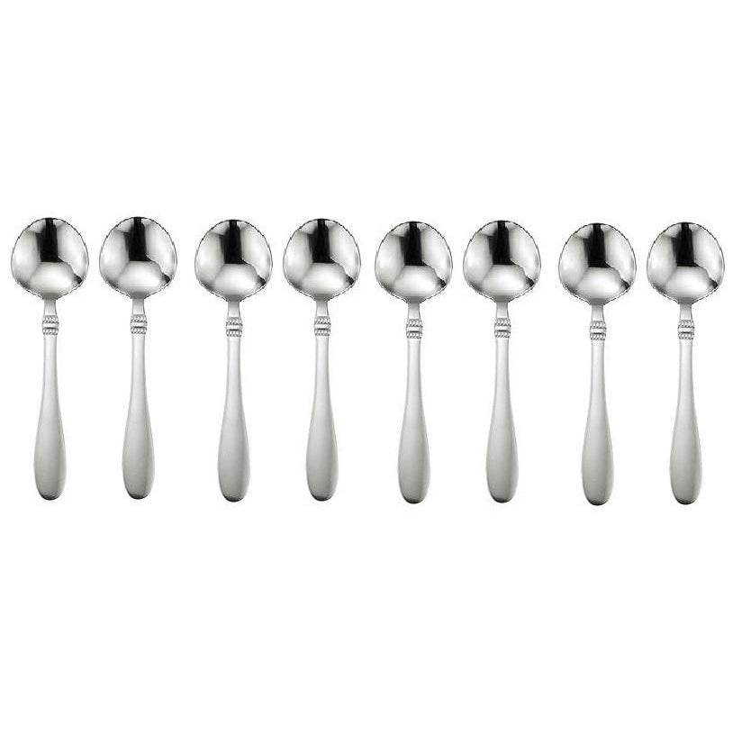 Next Day Gourmet Balustrade Set of 8 Round Bowl Soup Spoons same as