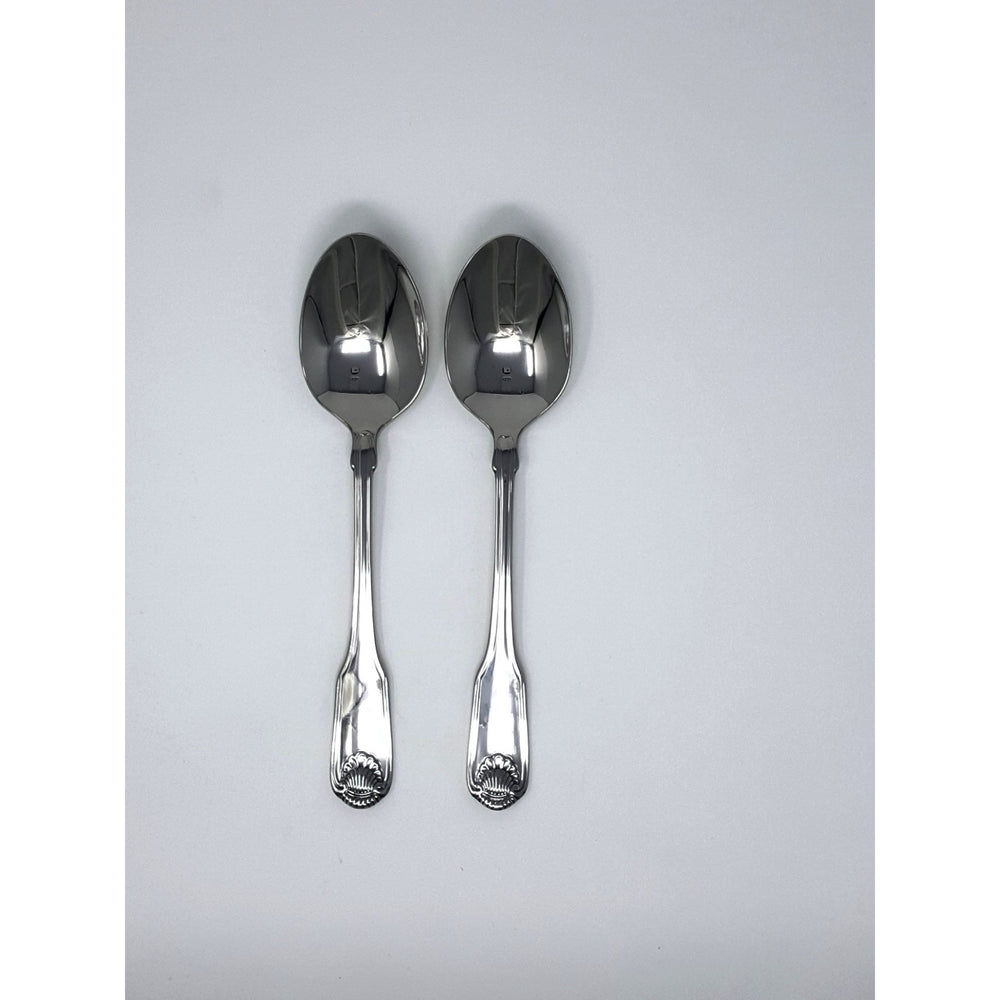 Oneida Classic Shell Set of 2 Solid Serving Spoons | Extra 30% Off Code FF30 | Finest Flatware