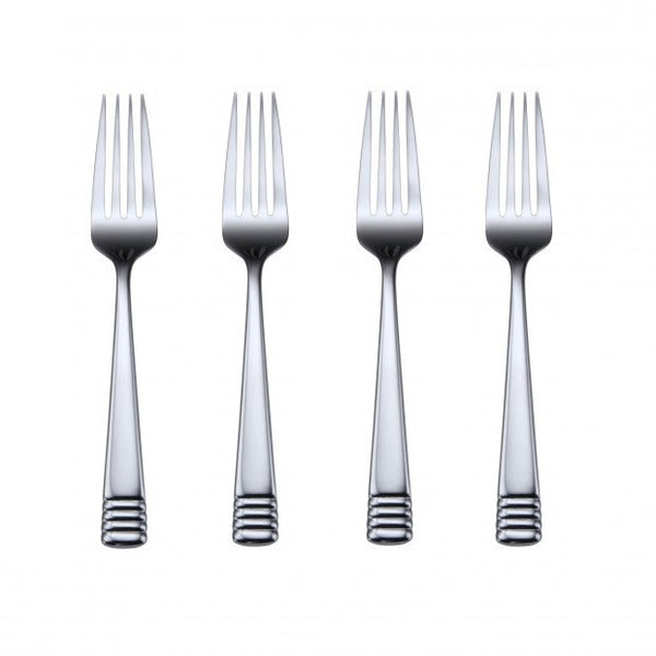 Oneida Culinaria Set of 4 Dinner Forks - 8" long Heavy stainless Flatware