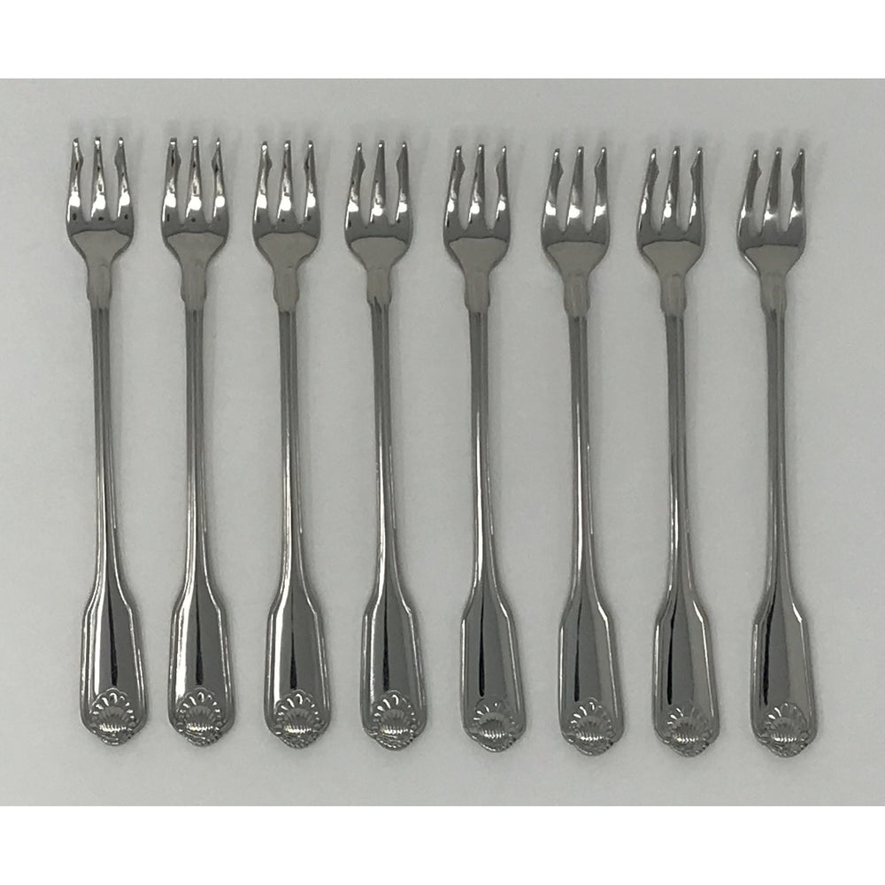 Oneida Classic Shell Set of 8 Seafood Forks | Extra 30% Off Code FF30 | Finest Flatware