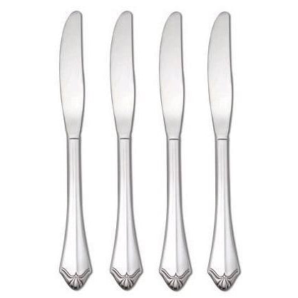 Oneida Kenwood Set of 4 Flat Handle Serrated Dinner Knives | Extra 30% Off Code FF30 | Finest Flatware