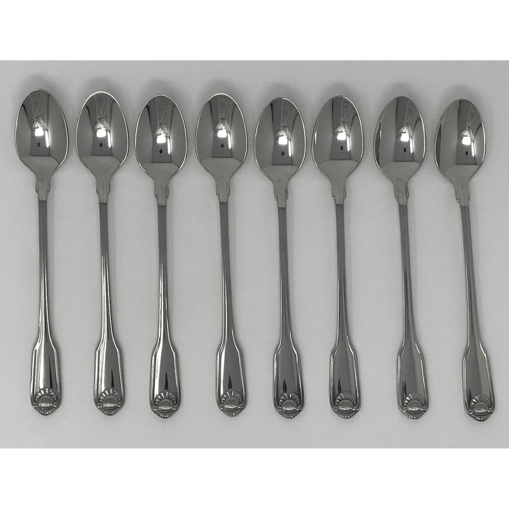 Oneida Classic Shell Set of 8 Iced Tea Spoons | Extra 30% Off Code FF30 | Finest Flatware