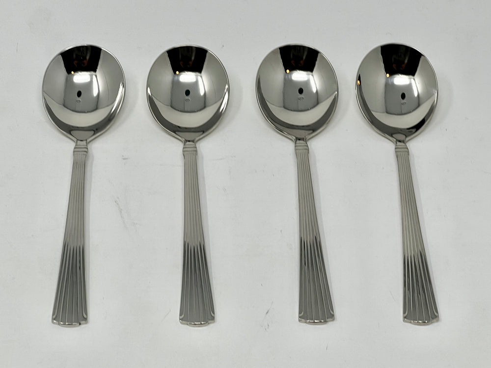 Reed & Barton Highbridge Set of 4 Bouillon Spoons 18/10 Stainless 6 1/4