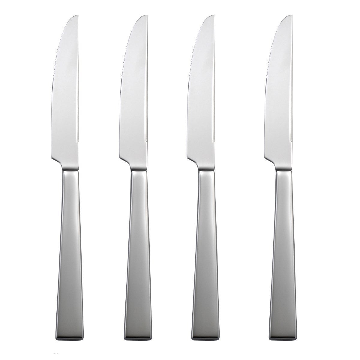 Oneida Moda Lux Set of 4 Steak Knives Brushed Gold 18/10 Stainless Steel