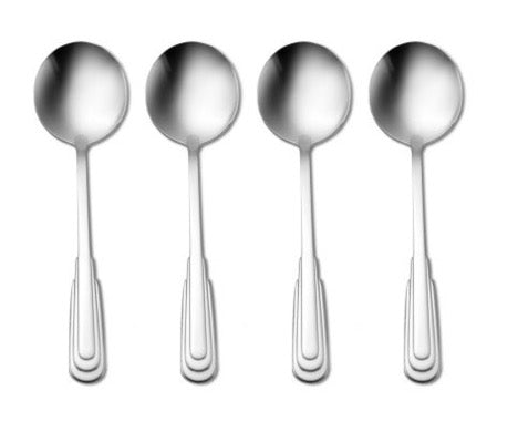 Oneida Cityscape Set of 4 Bouillon Spoons