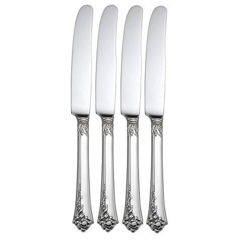 Oneida Damask Rose Set of 4 Dinner Knives USA Made | Extra 30% Off Code FF30 | Finest Flatware