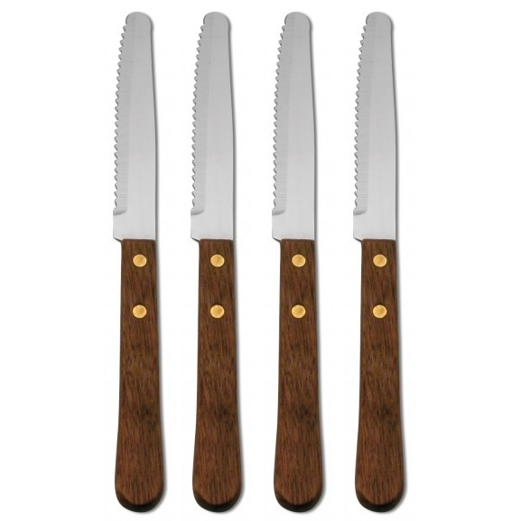 Oneida Moda Lux Set of 4 Steak Knives Brushed Gold 18/10 Stainless Steel