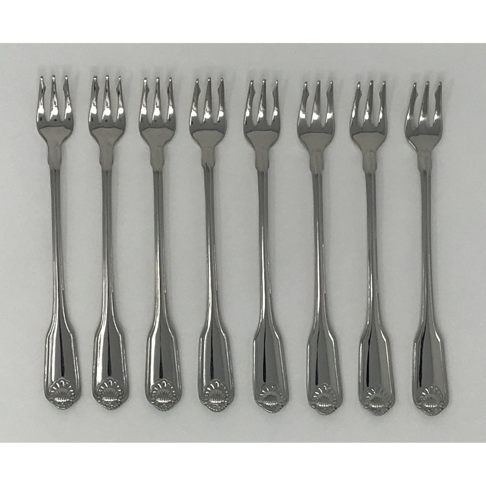 Oneida Classic Shell Set of 8 Seafood Forks | Extra 30% Off Code FF30 | Finest Flatware