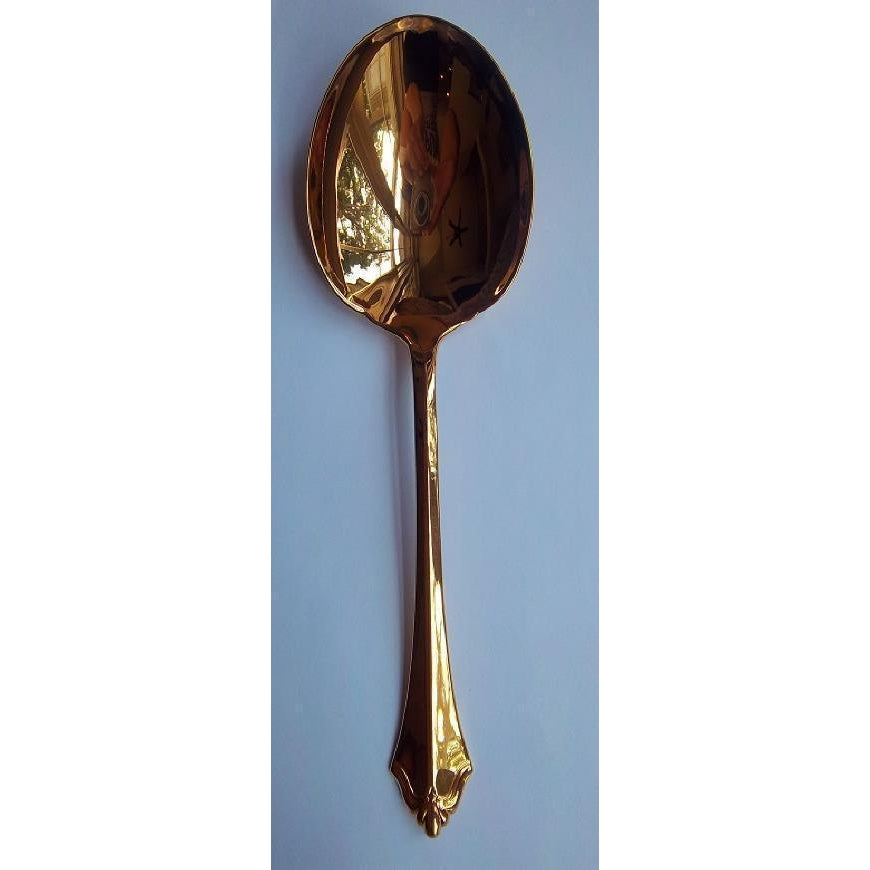 Oneida Golden Belcourt Casserole Spoon | Extra 30% Off Code FF30 | Finest Flatware