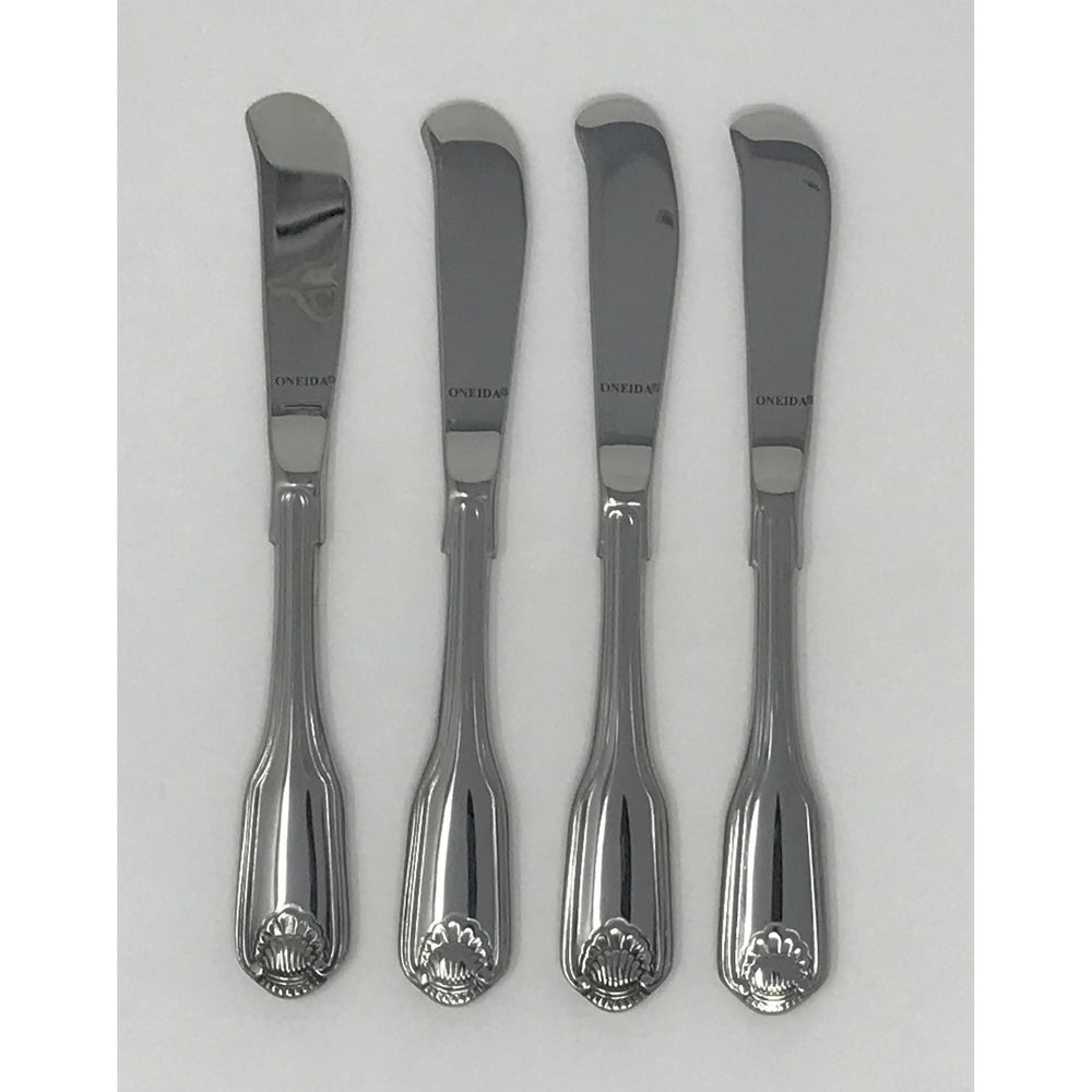 Oneida Classic Shell Set of 4 Butter Spreaders | Extra 30% Off Code FF30 | Finest Flatware