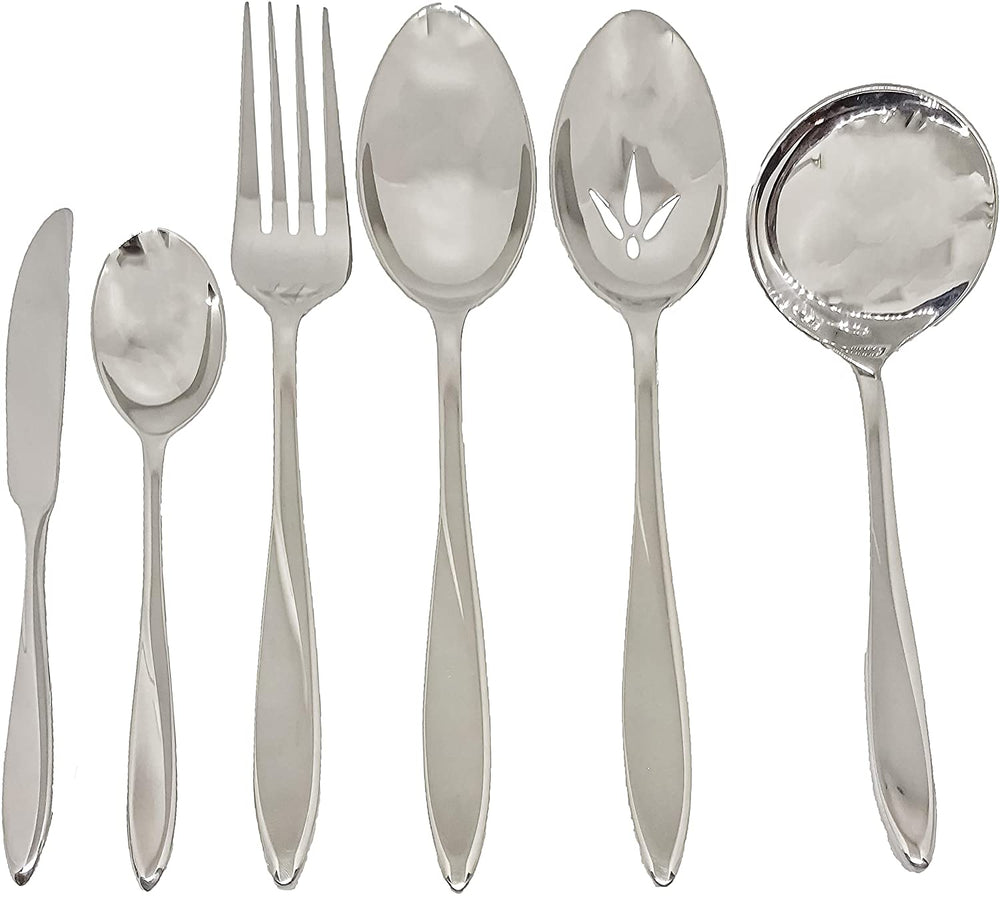 Oneida Lunette 6 Piece Serving Set Quality 18/10 Stainless