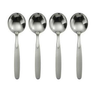 Oneida Paradox Set of 4 Bouillon Round Bowl Soup Spoons | Extra 30% Off Code FF30 | Finest Flatware