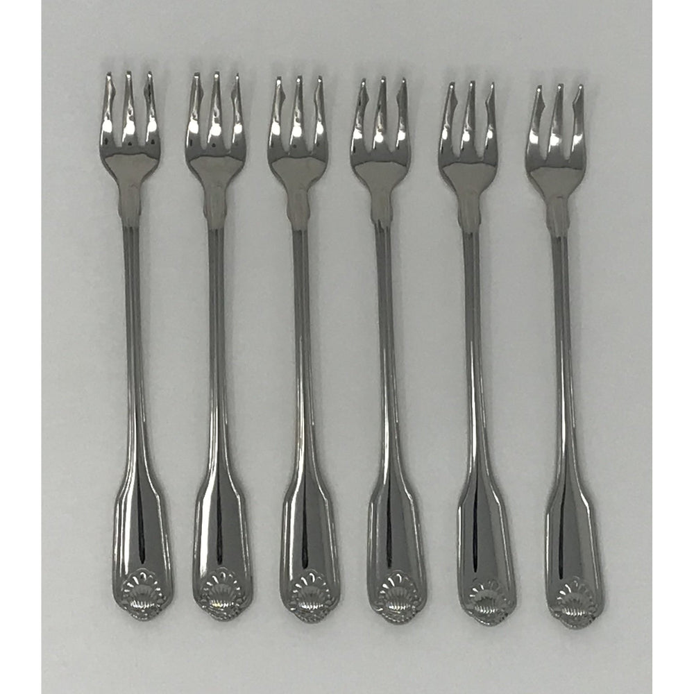 Oneida Classic Shell Set of 6 Seafood Forks | Extra 30% Off Code FF30 | Finest Flatware