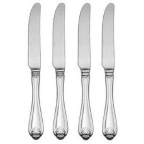 Oneida Royal Shell Set of 4 Flat Handle Dinner Knives | Extra 30% Off Code FF30 | Finest Flatware