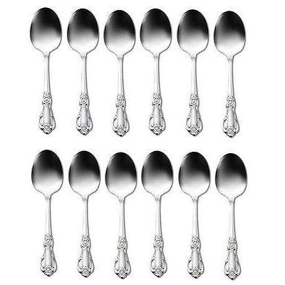 Oneida Vanessa Set of 12 Round Bowl Soup / Sugar Spoons | Extra 30% Off Code FF30 | Finest Flatware
