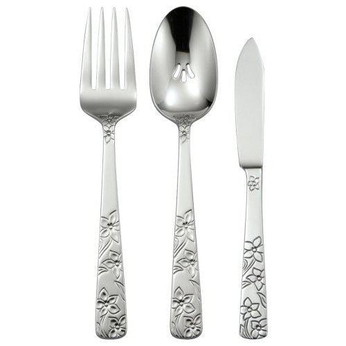 Satin Easton (Stainless) Pierced Tablespoon (Serving Spoon) By Oneida Silver | , Ltd - View #2